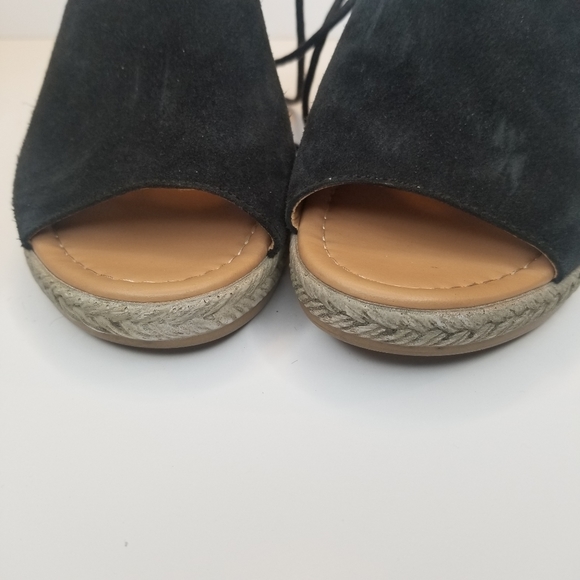 SEYCHELLES Black Whatnot Open Toe Wedge - Picture 5 of 7